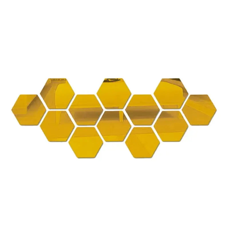 3D Mirror Wall Sticker Hexagon Home Decor Art Wall 