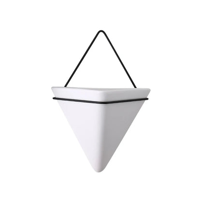 Wall Mounted Triangle Plant Flower Pot Nordic Ceramic 