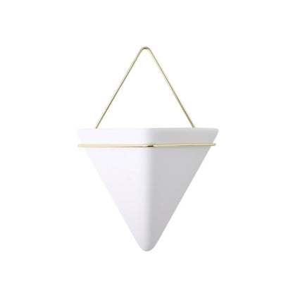 Wall Mounted Triangle Plant Flower Pot Nordic Ceramic 