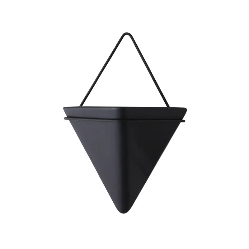 Wall Mounted Triangle Plant Flower Pot Nordic Ceramic 