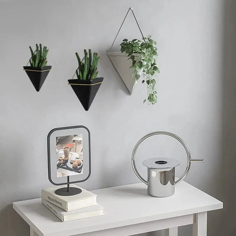 Wall Mounted Triangle Plant Flower Pot Nordic Ceramic 