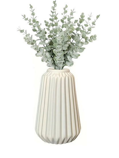 White Ceramic Vase For Modern Minimalism Home Decor 