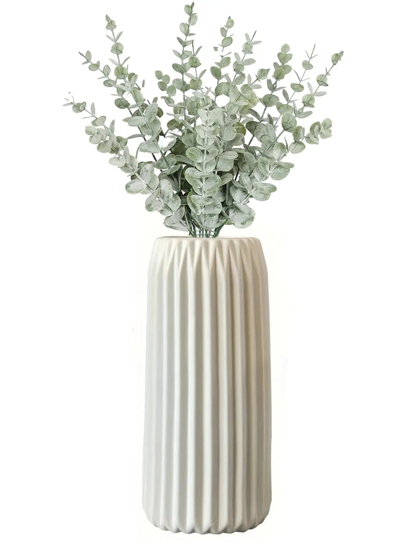White Ceramic Vase For Modern Minimalism Home Decor 