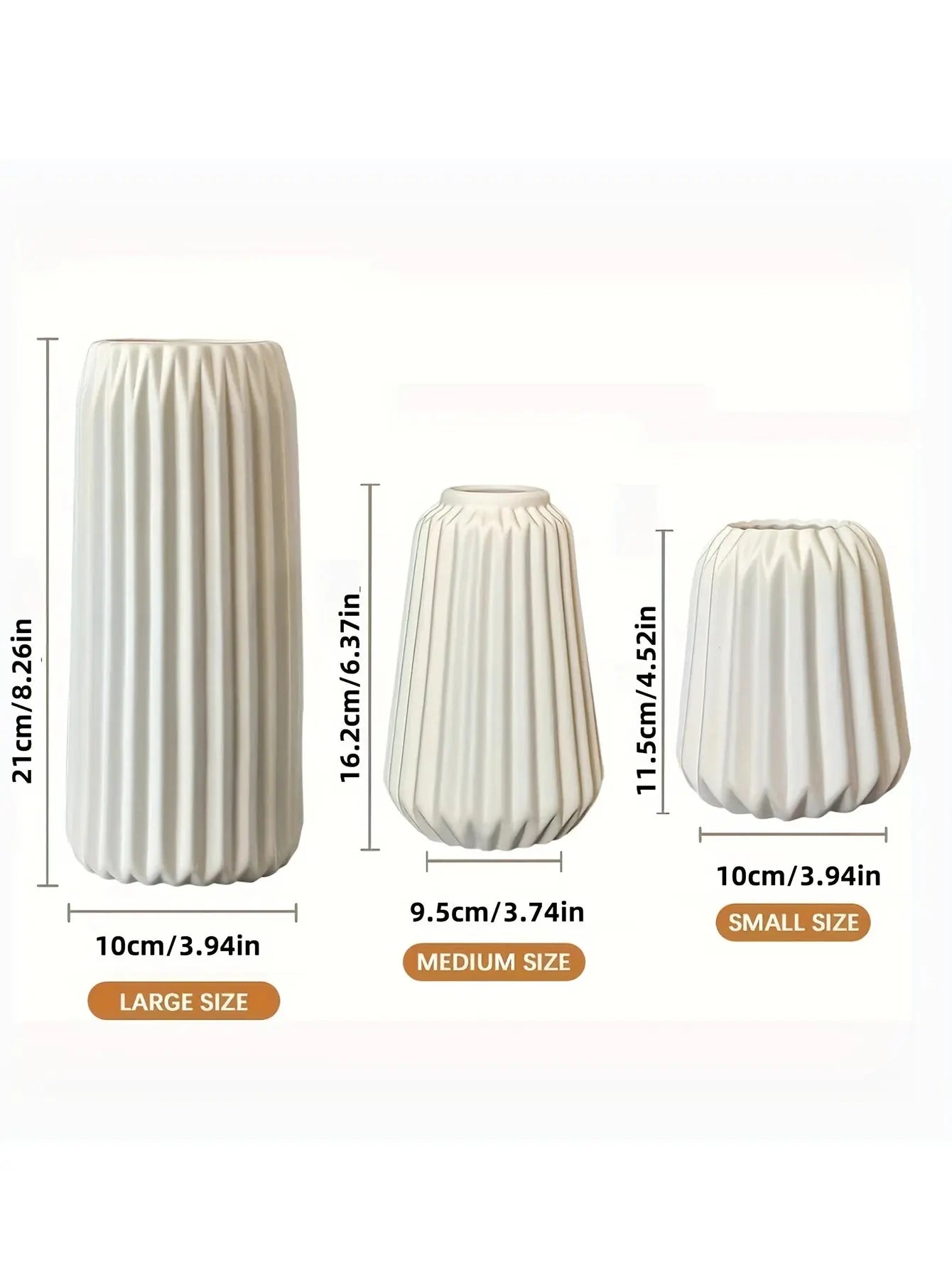 White Ceramic Vase For Modern Minimalism Home Decor 